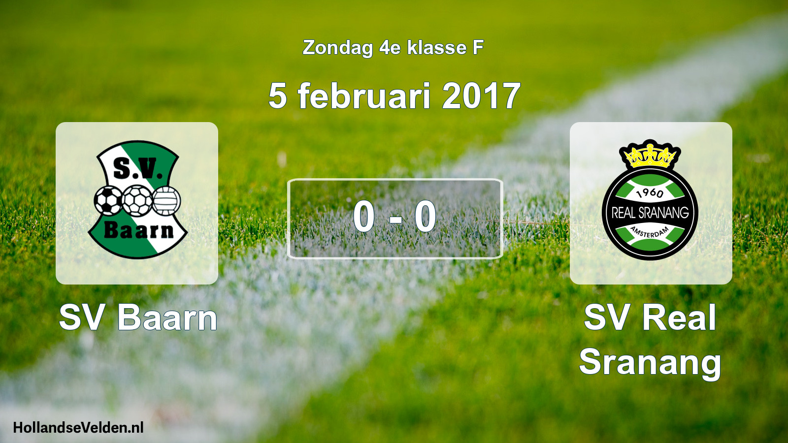 Total number of matches played: SV Baarn - SV Real Sranang 0 - 0 (5 February 2017)