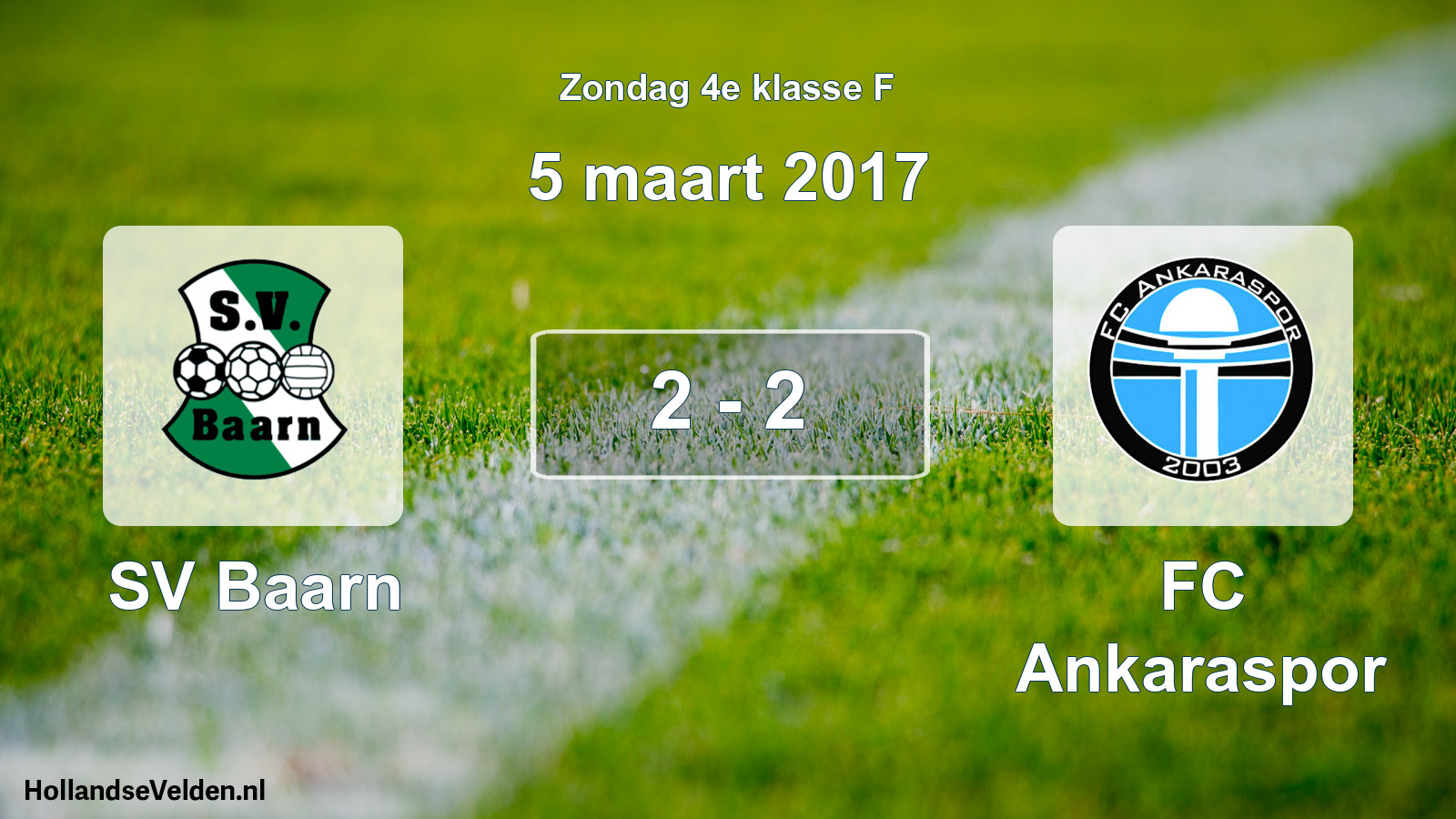 Total number of matches played: SV Baarn - FC Ankaraspor 2 - 2 (5 March 2017)