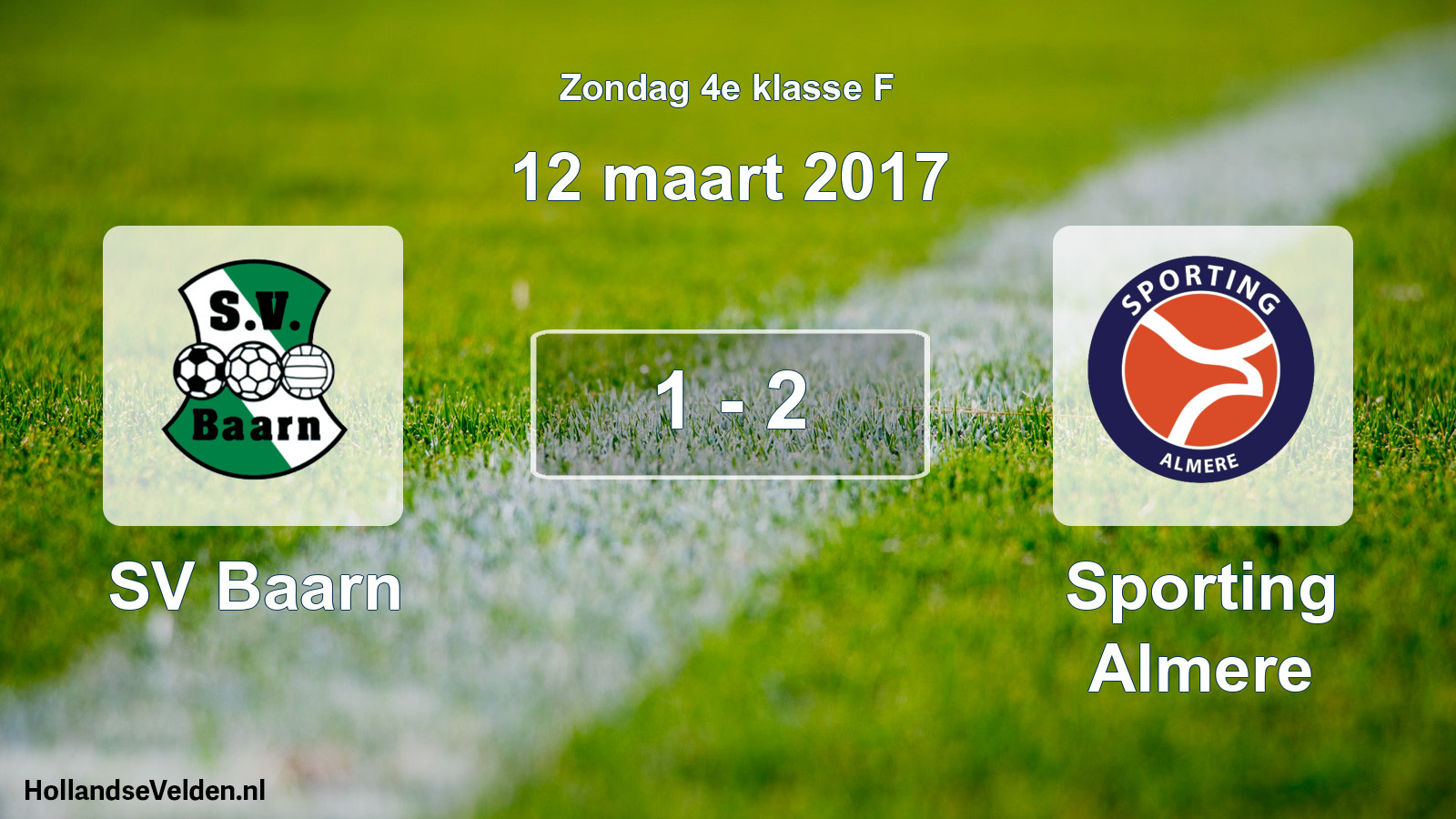 Total number of matches played: SV Baarn - Sporting Almere 1 - 2 (12 March 2017)