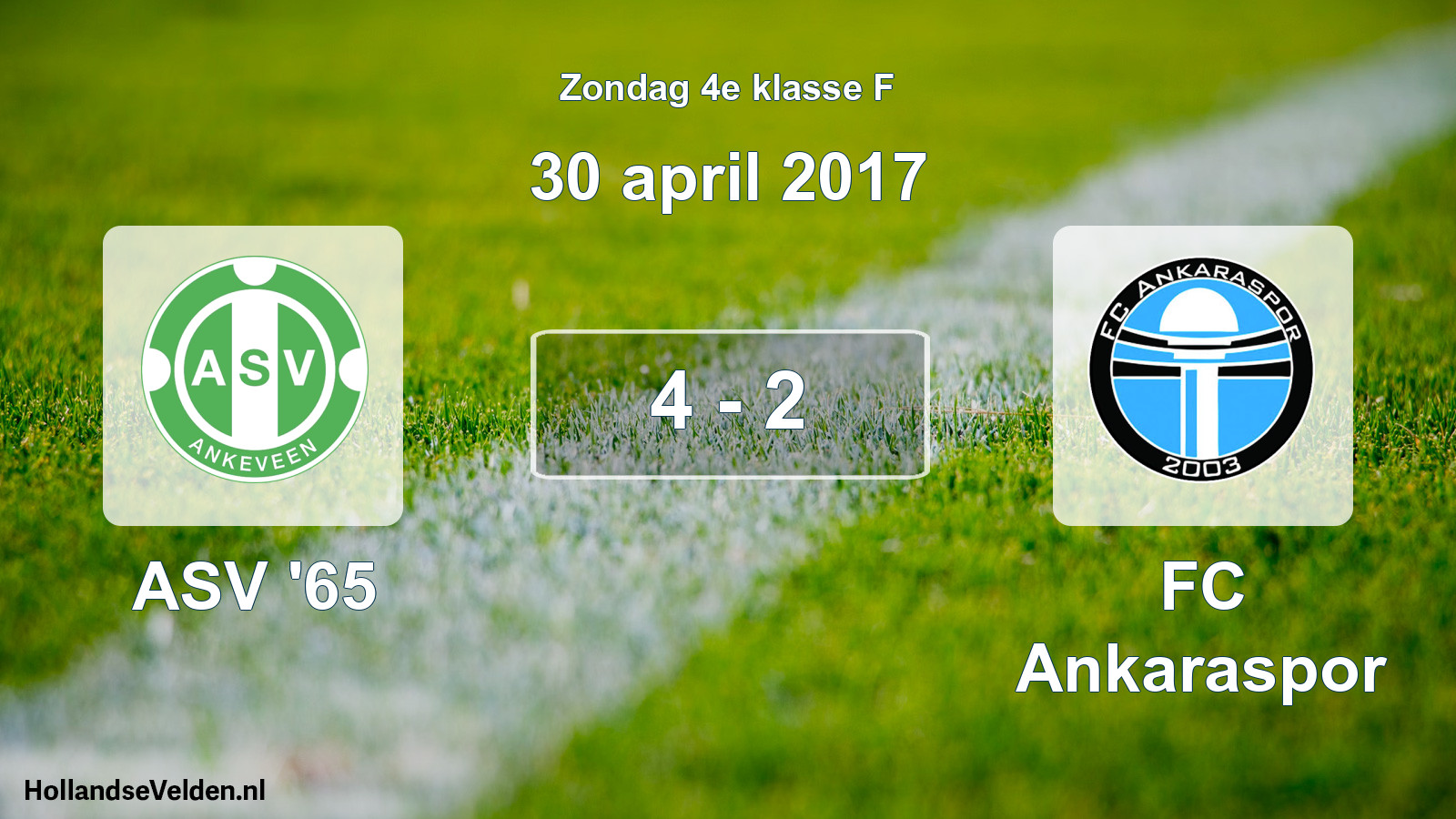 Total number of matches played: ASV '65 - FC Ankaraspor 4 - 2 (30 April 2017)