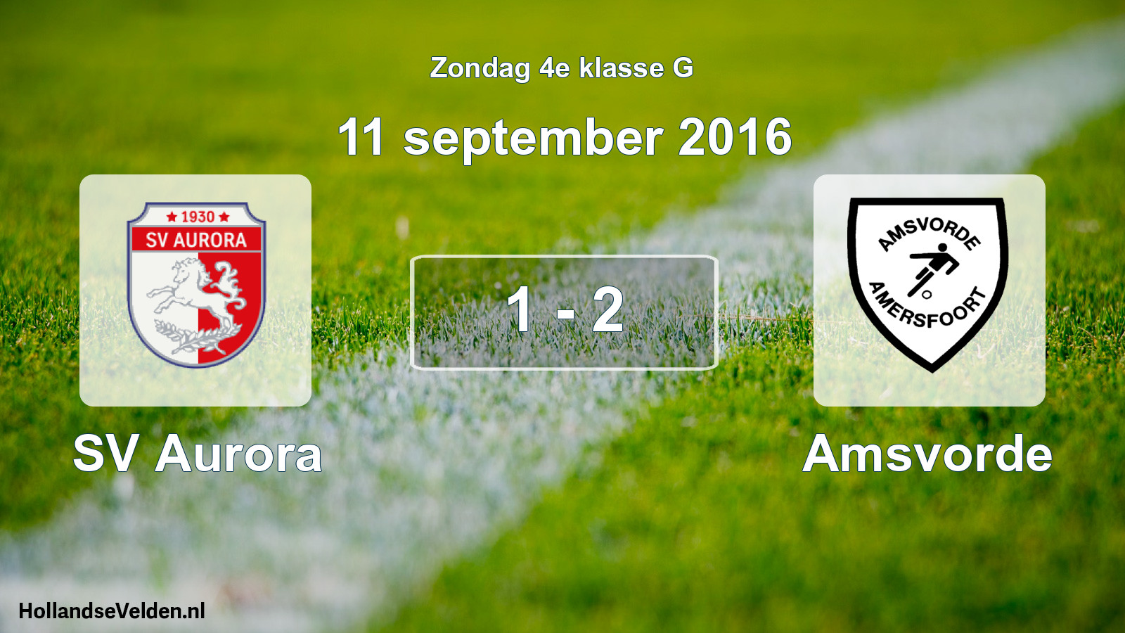 Total number of matches played: SV Aurora - Amsvorde 1 - 2 (11 September 2016)