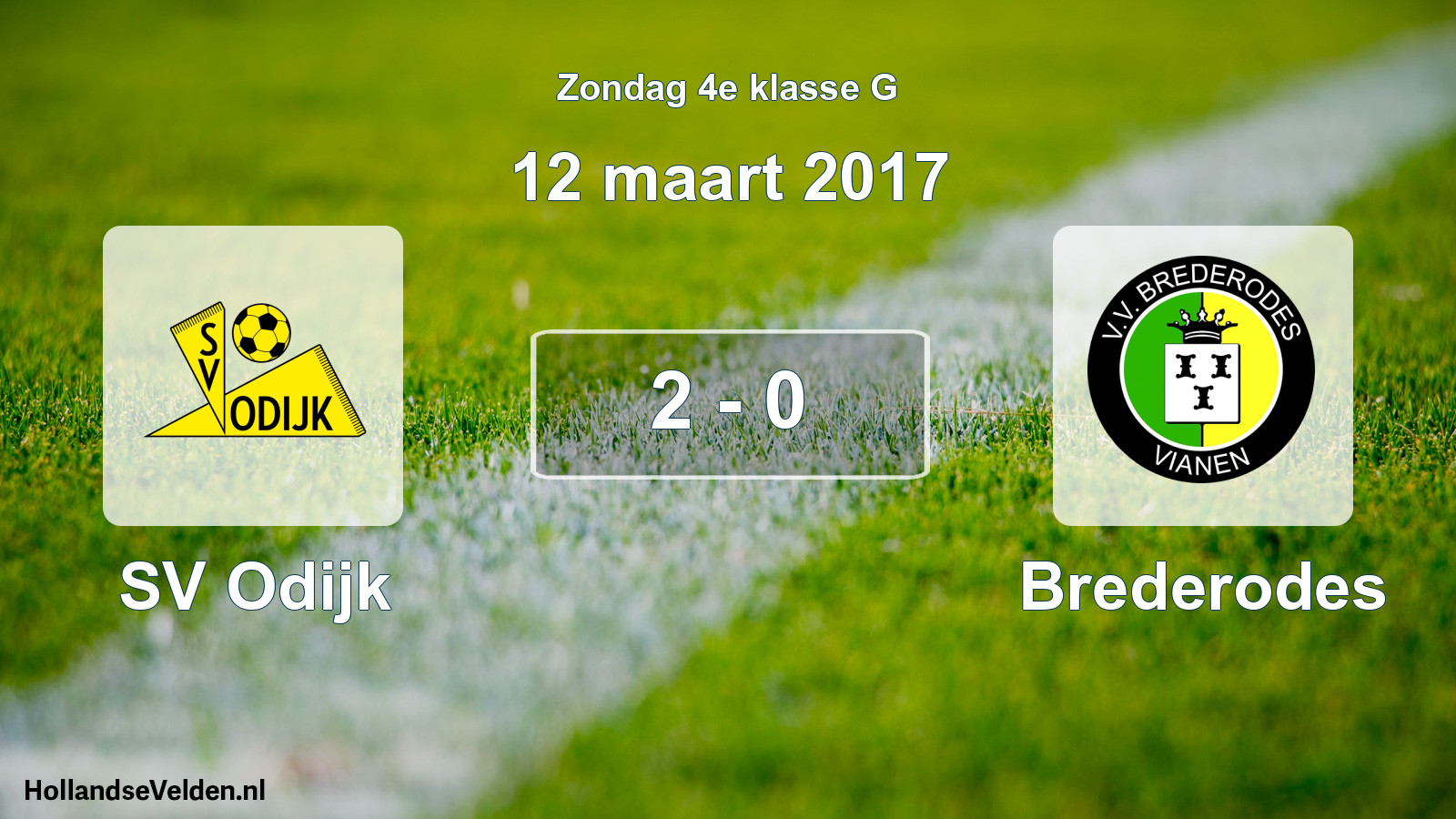 Total number of matches played: SV Odijk - Brederodes 2 - 0 (12 March 2017)