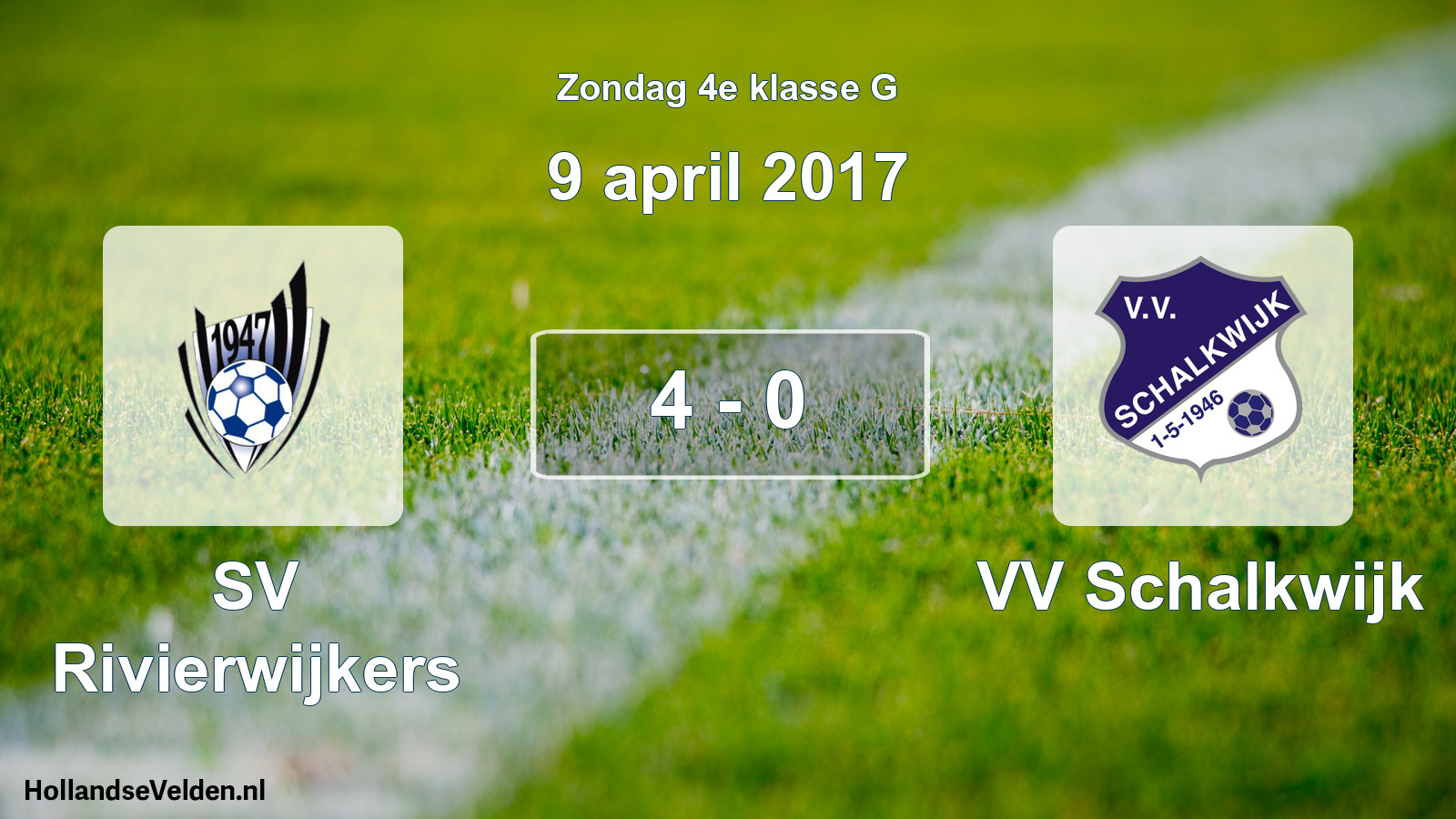 Total number of matches played: SV Rivierwijkers - VV Schalkwijk 4 - 0 (9 April 2017)