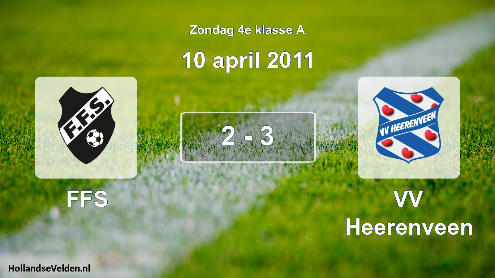 Total number of matches played: FFS - VV Heerenveen 2 - 3 (10 April 2011)