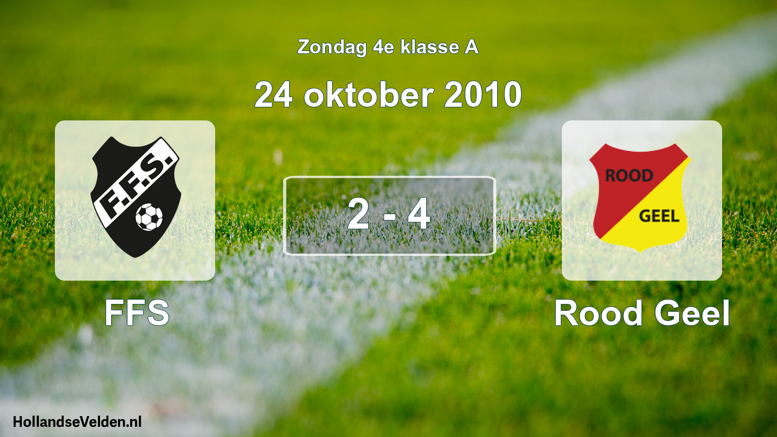 Total number of matches played: FFS - Rood Geel 2 - 4 (24 October 2010)