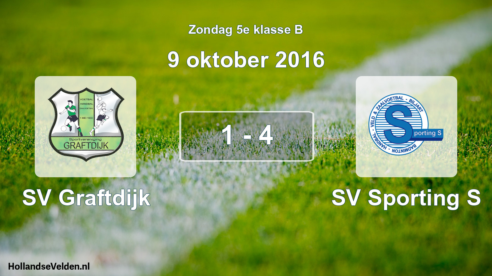 Total number of matches played: SV Graftdijk - SV Sporting S 1 - 4 (9 October 2016)
