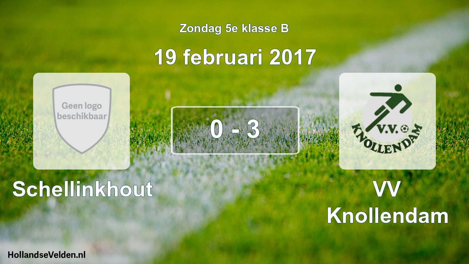 Total number of matches played: Schellinkhout - VV Knollendam 0 - 3 (19 February 2017)