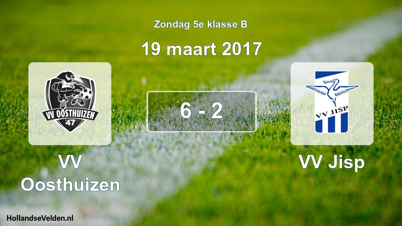 Total number of matches played: VV Oosthuizen - VV Jisp 6 - 2 (19 March 2017)
