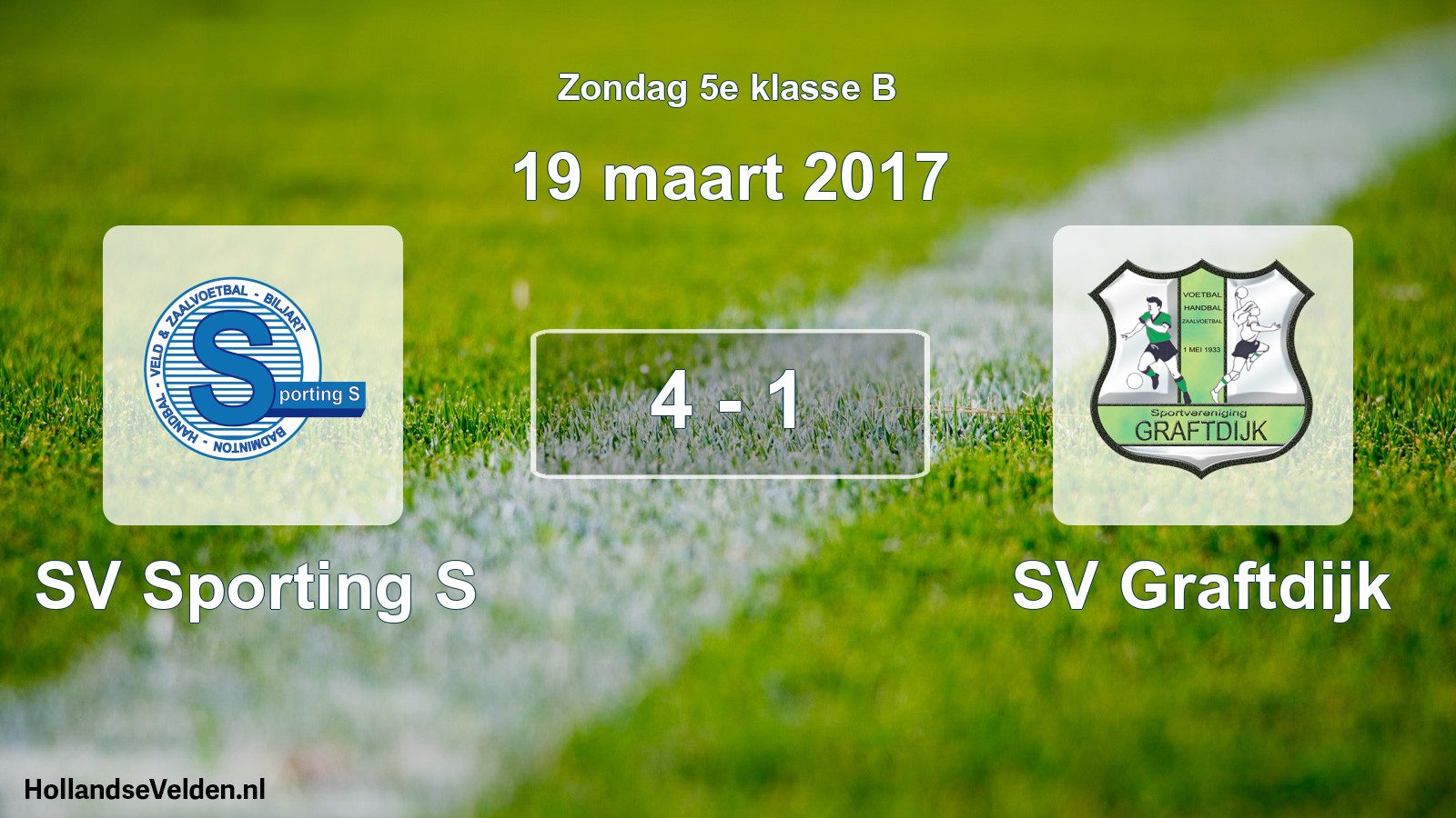 Total number of matches played: SV Sporting S - SV Graftdijk 4 - 1 (19 March 2017)