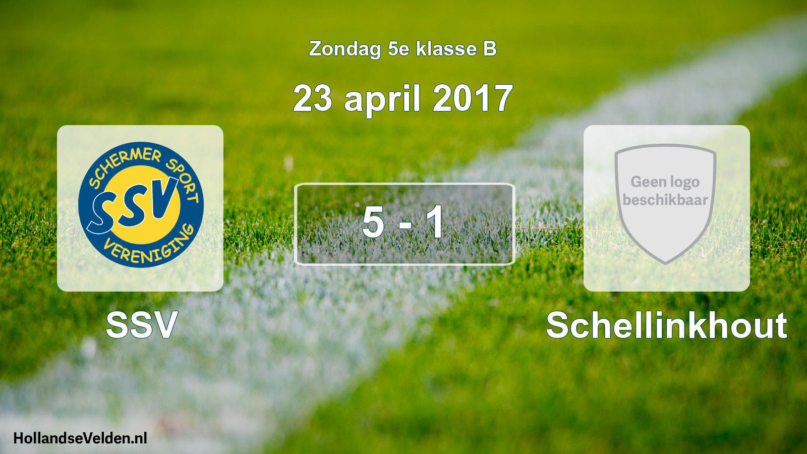 Total number of matches played: SSV - Schellinkhout 5 - 1 (23 April 2017)