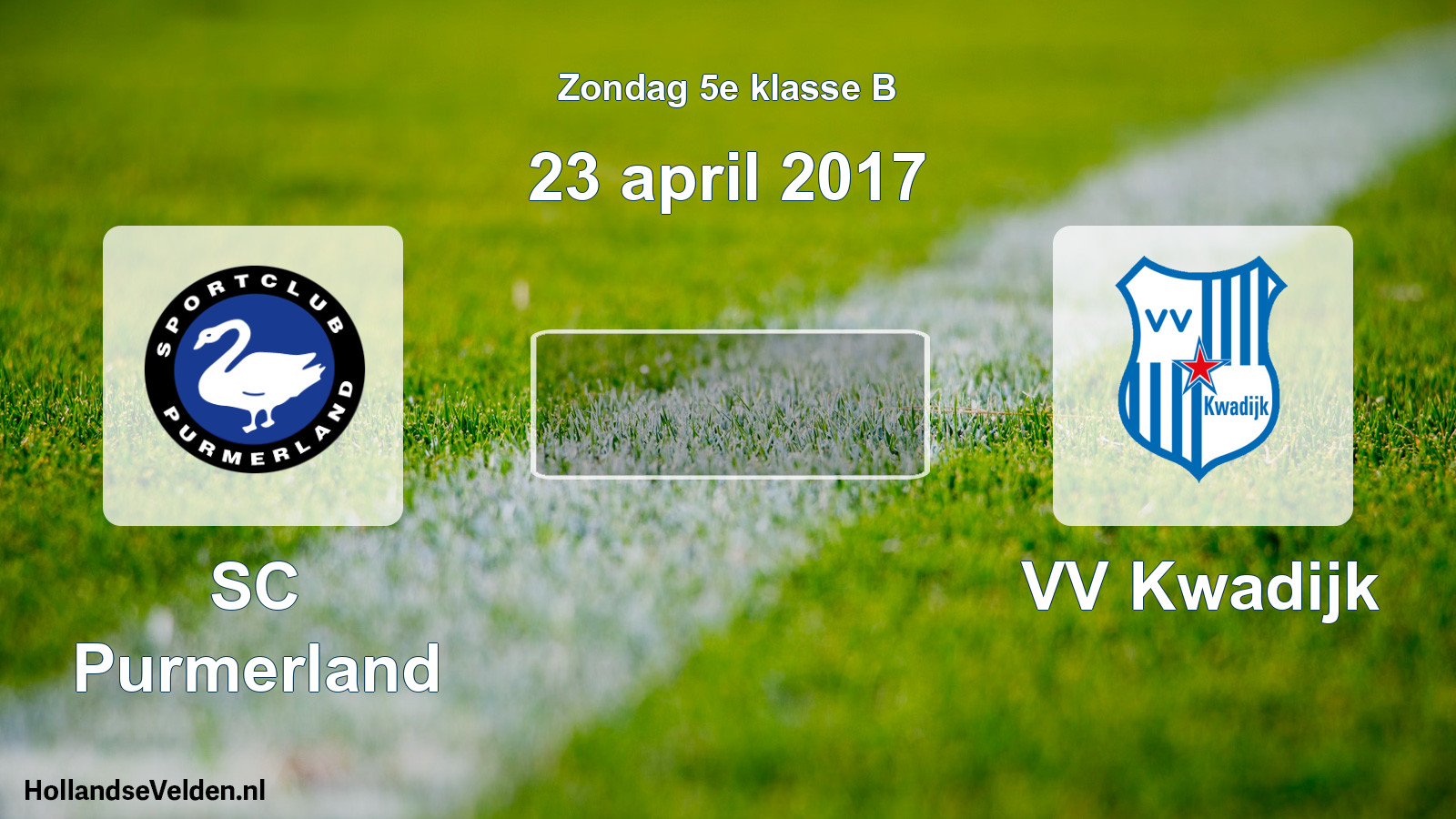 Scheduled Match: SC Purmerland - VV Kwadijk (23 April 2017)