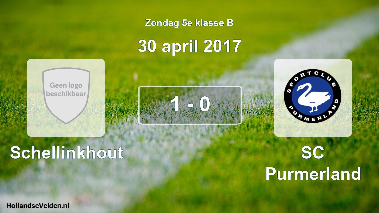 Total number of matches played: Schellinkhout - SC Purmerland 1 - 0 (30 April 2017)