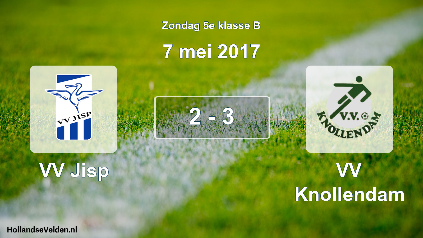 Total number of matches played: VV Jisp - VV Knollendam 2 - 3 (7 May 2017)