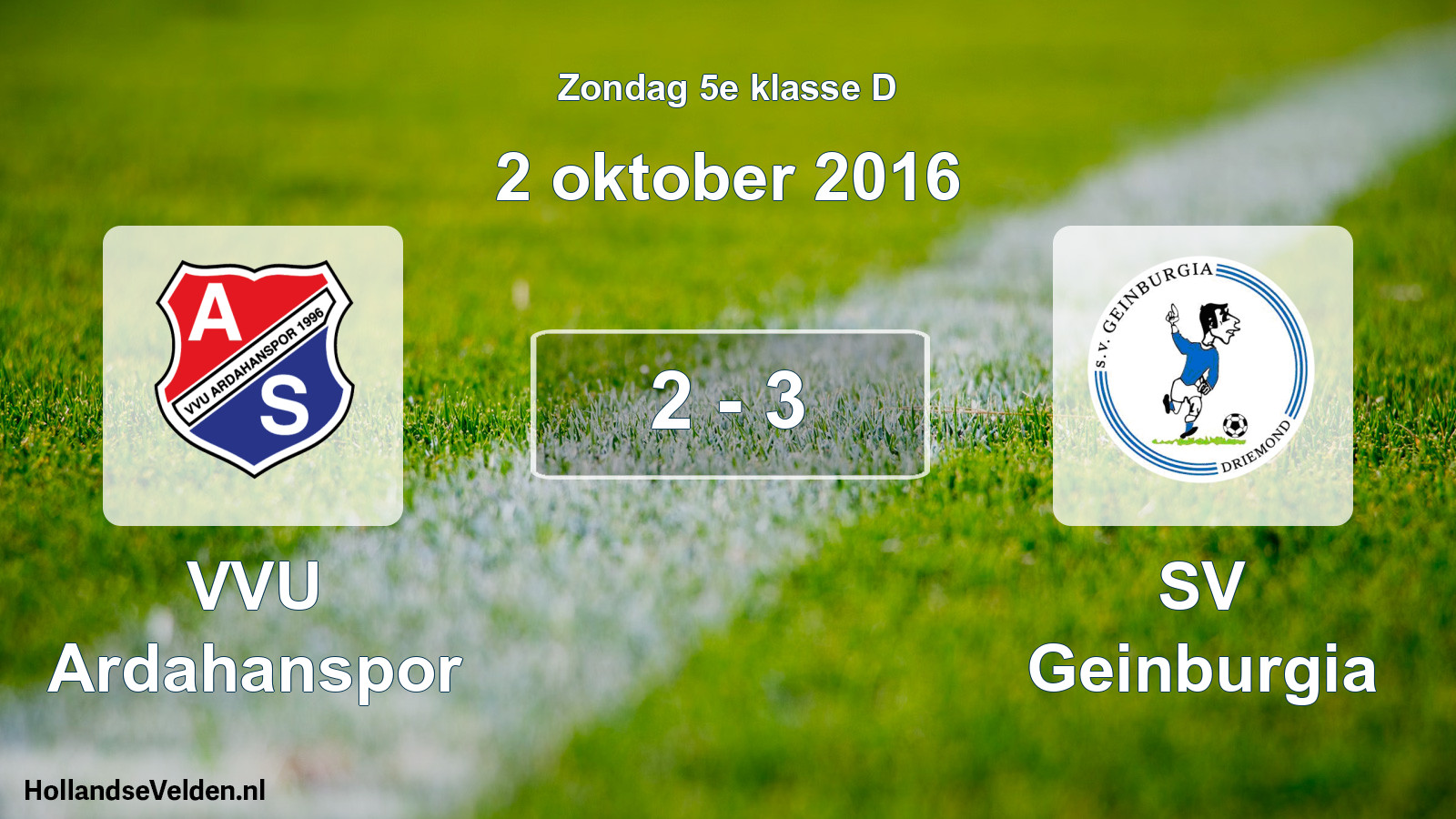 Total number of matches played: VVU Ardahanspor - SV Geinburgia 2 - 3 (2 October 2016)