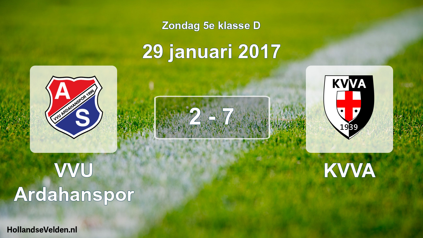 Total number of matches played: VVU Ardahanspor - KVVA 2 - 7 (29 January 2017)