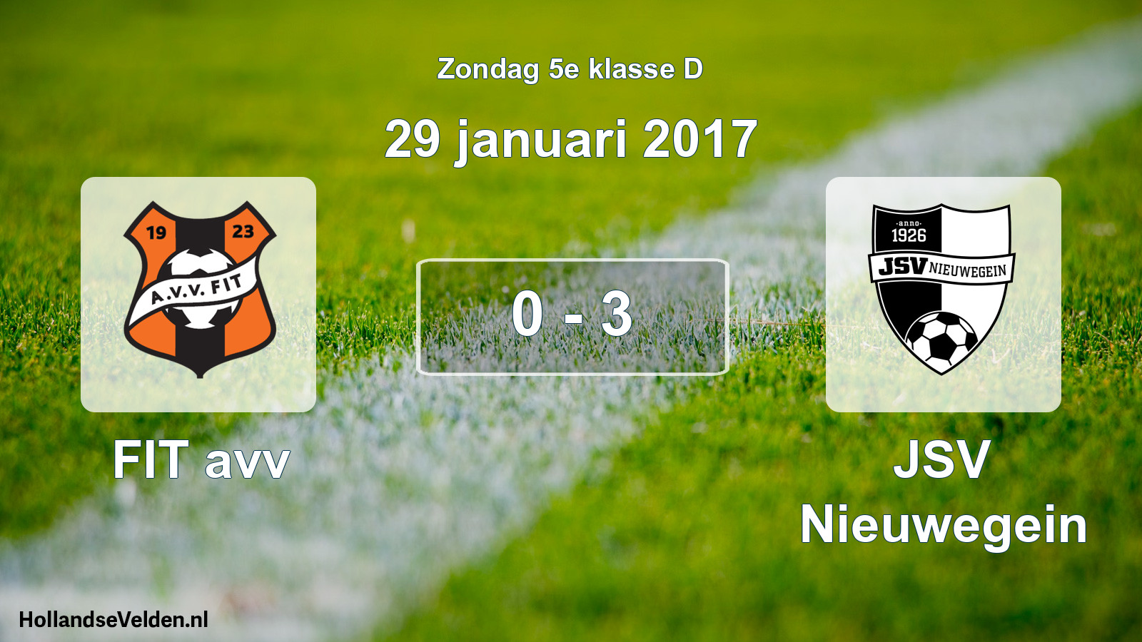 Total number of matches played: FIT avv - JSV Nieuwegein 0 - 3 (29 January 2017)