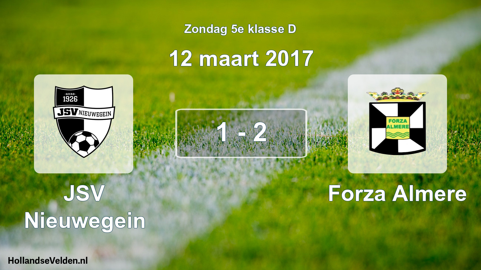 Total number of matches played: JSV Nieuwegein - Forza Almere 1 - 2 (12 March 2017)
