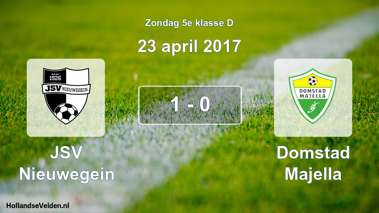 Total number of matches played: JSV Nieuwegein - Domstad Majella 1 - 0 (23 April 2017)
