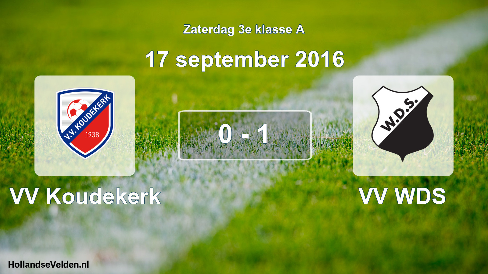 Total number of matches played: VV Koudekerk - VV WDS 0 - 1 (17 September 2016)