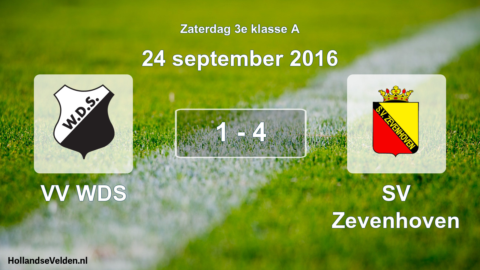 Total number of matches played: VV WDS - SV Zevenhoven 1 - 4 (24 September 2016)