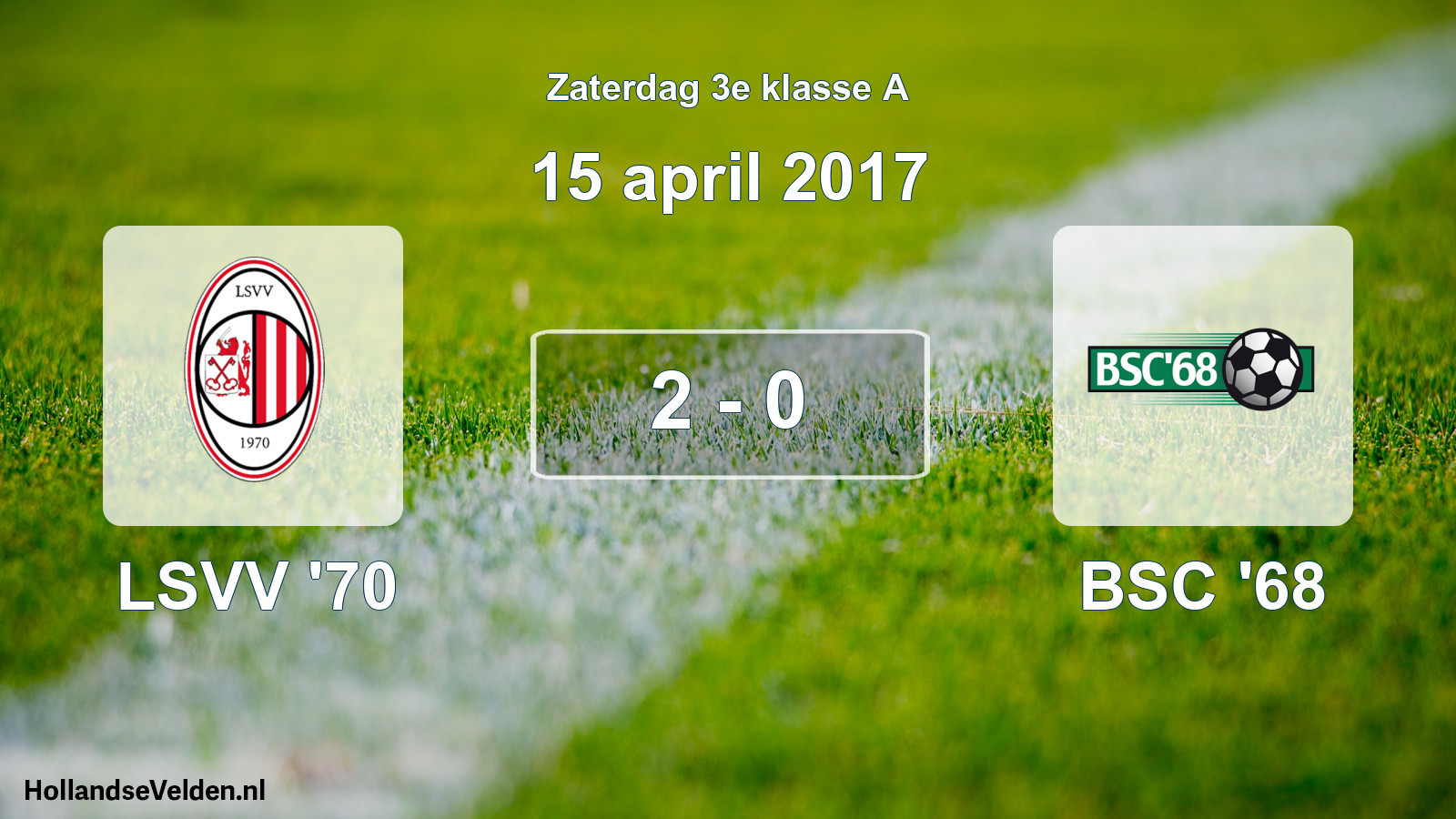 Total number of matches played: LSVV '70 - BSC '68 2 - 0 (15 April 2017)