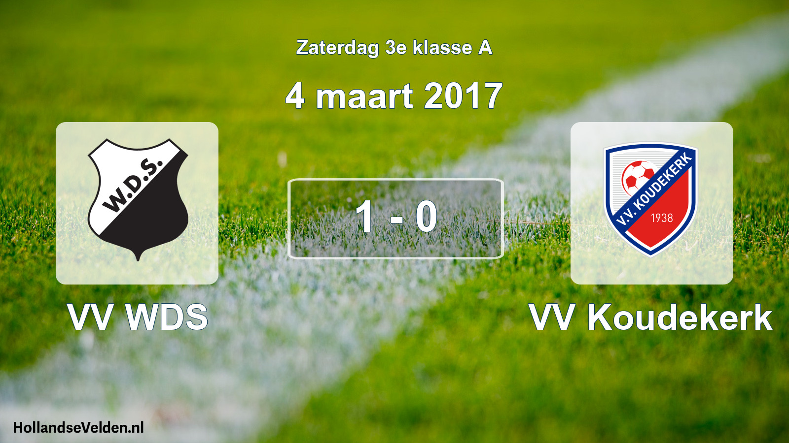Total number of matches played: VV WDS - VV Koudekerk 1 - 0 (4 March 2017)