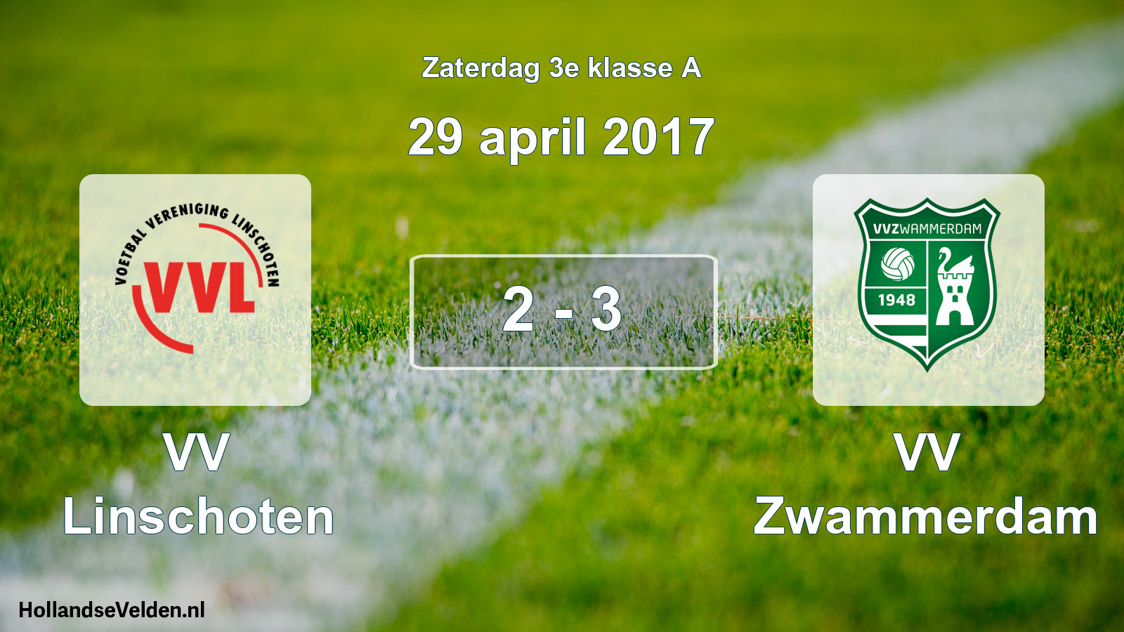 Total number of matches played: VV Linschoten - VV Zwammerdam 2 - 3 (29 April 2017)