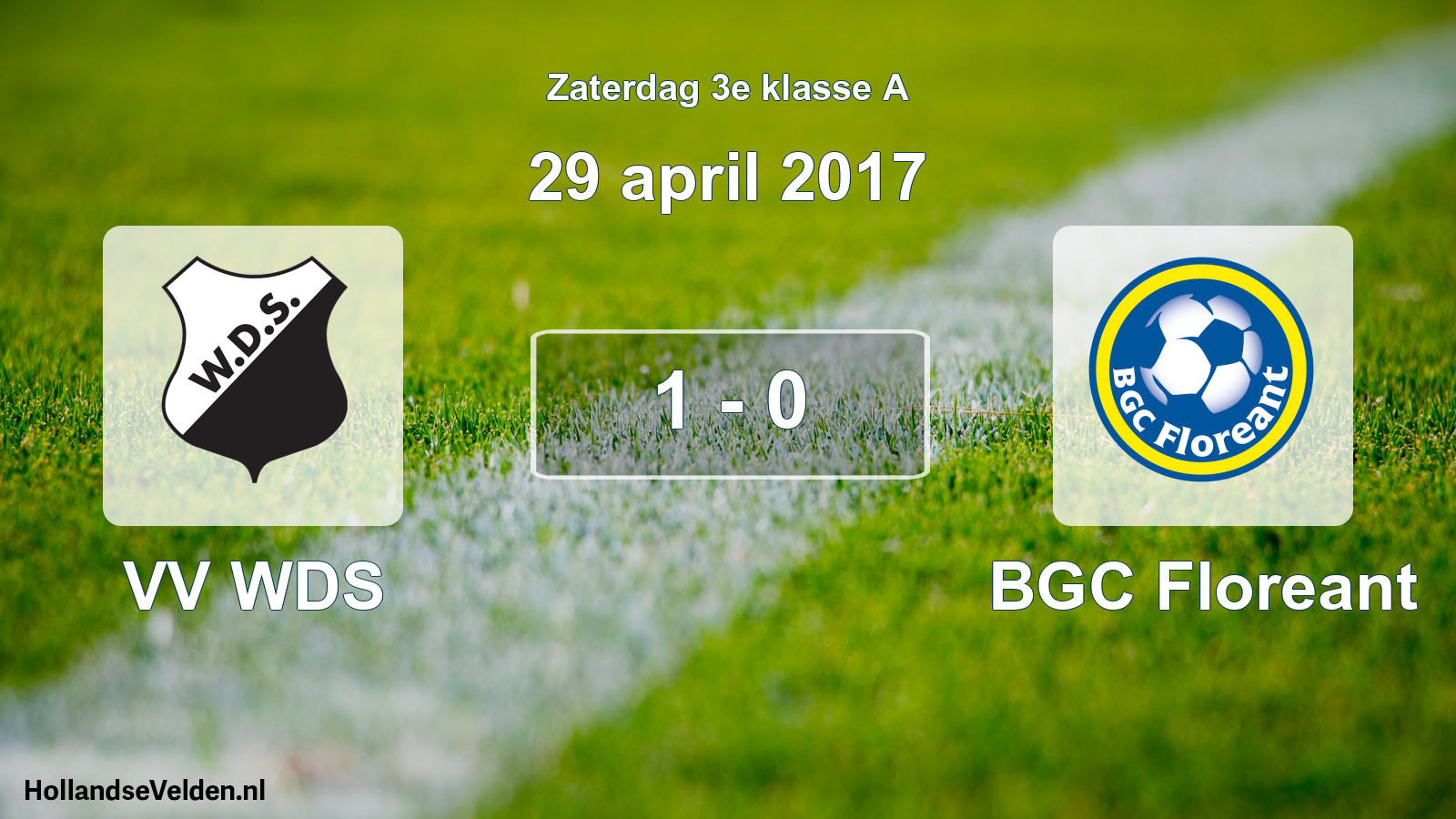 Total number of matches played: VV WDS - BGC Floreant 1 - 0 (29 April 2017)