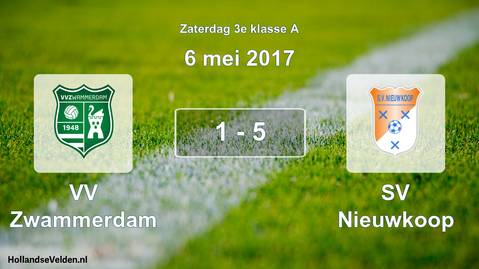 Total number of matches played: VV Zwammerdam - SV Nieuwkoop 1 - 5 (6 May 2017)