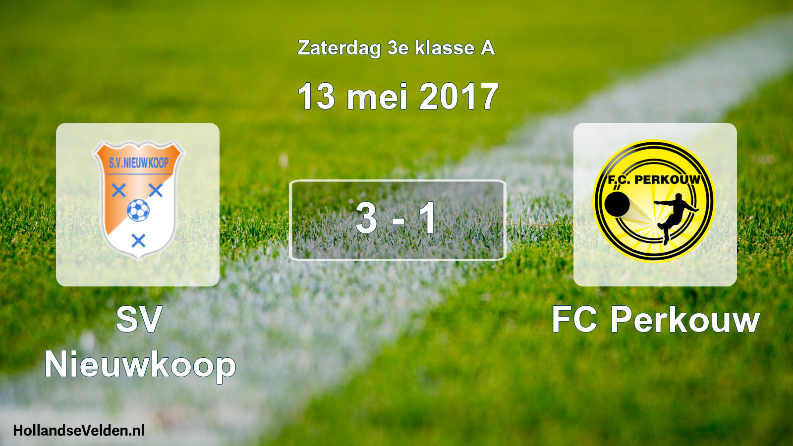 Total number of matches played: SV Nieuwkoop - FC Perkouw 3 - 1 (13 May 2017)