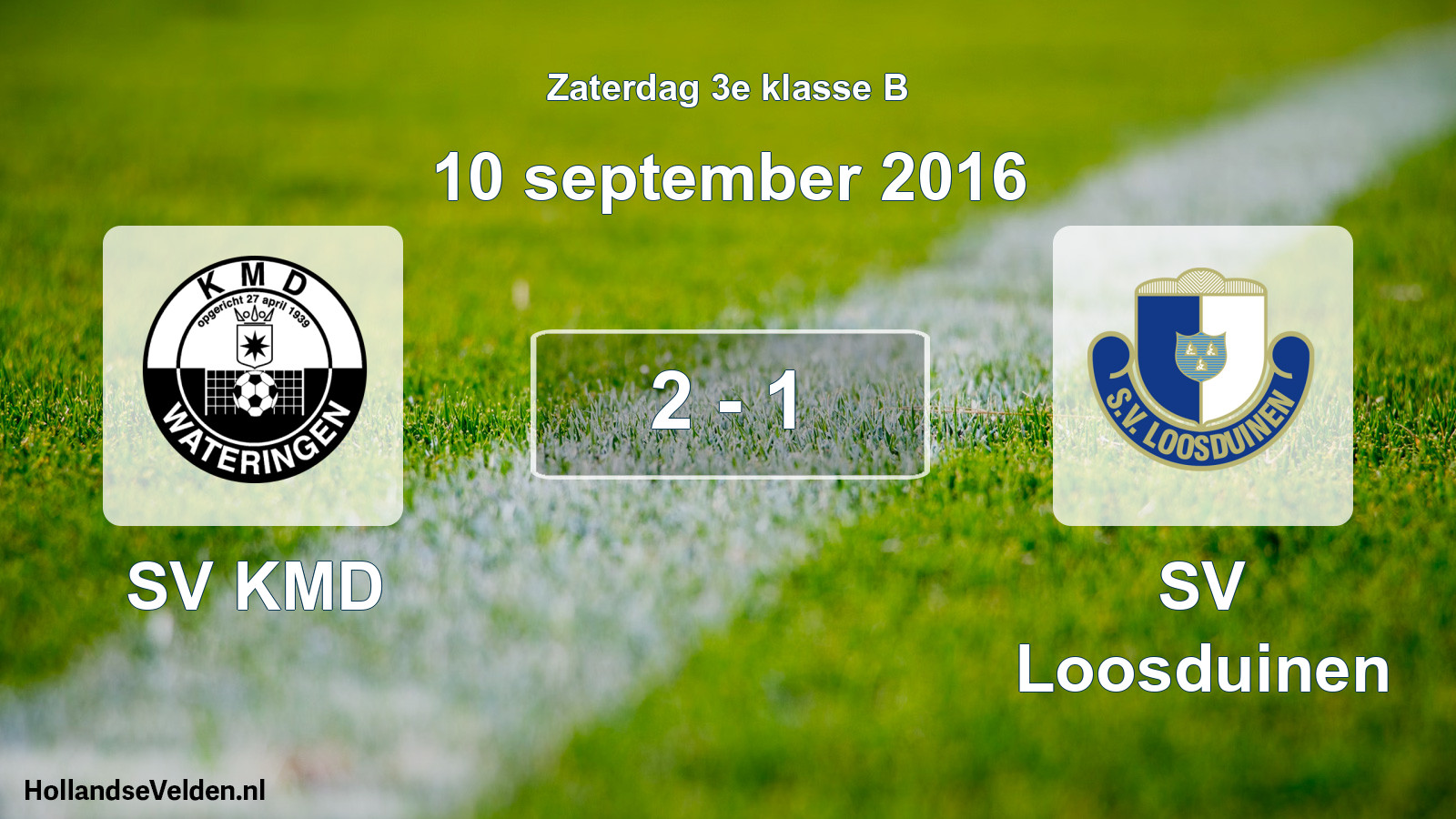 Total number of matches played: SV KMD - SV Loosduinen 2 - 1 (10 September 2016)