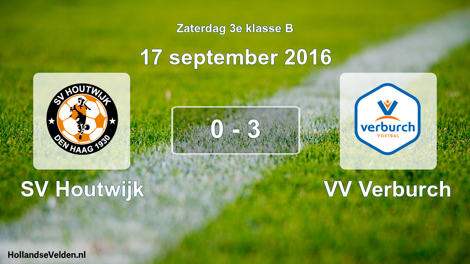 Total number of matches played: SV Houtwijk - VV Verburch 0 - 3 (17 September 2016)