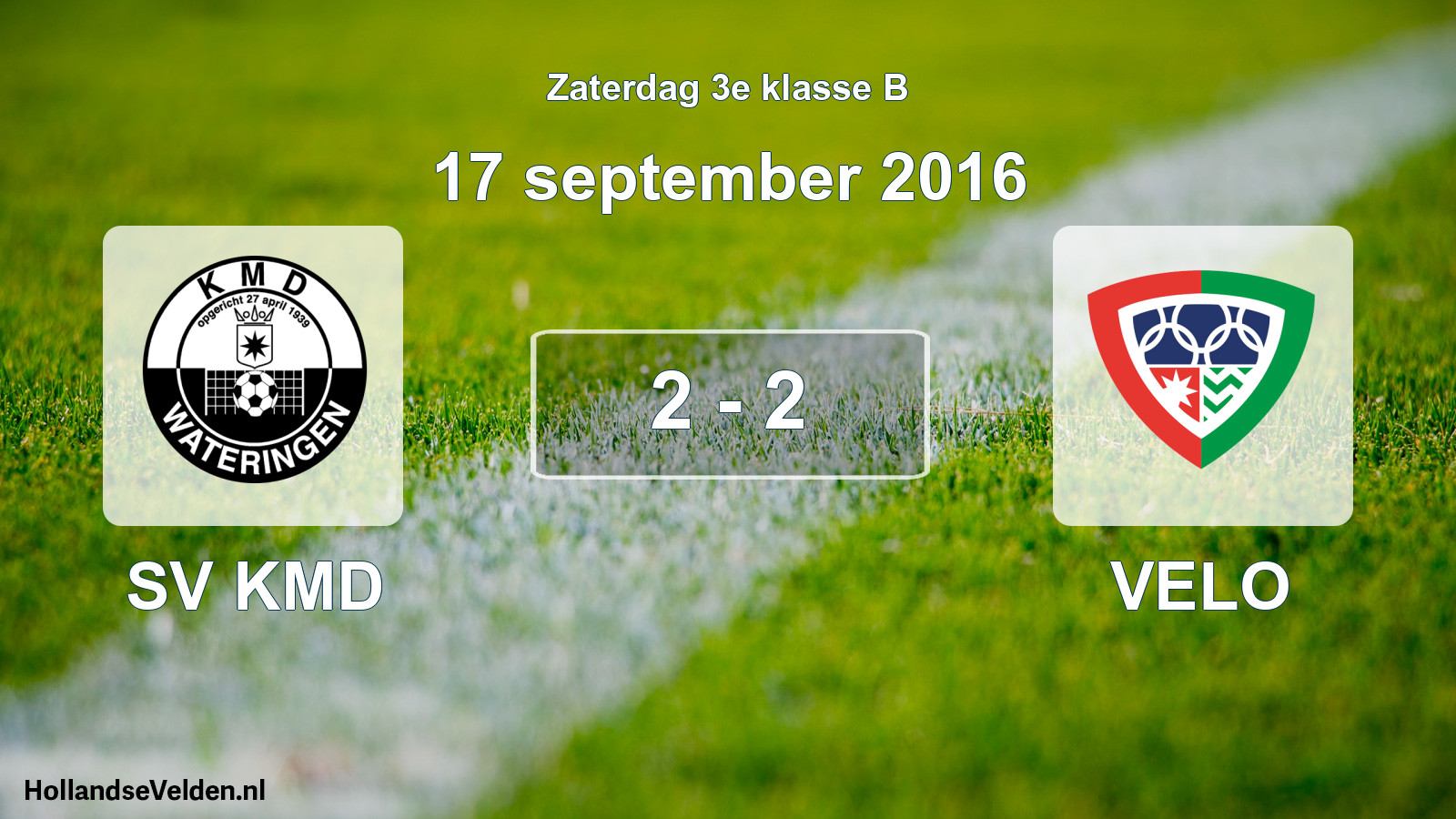 Total number of matches played: SV KMD - VELO 2 - 2 (17 September 2016)