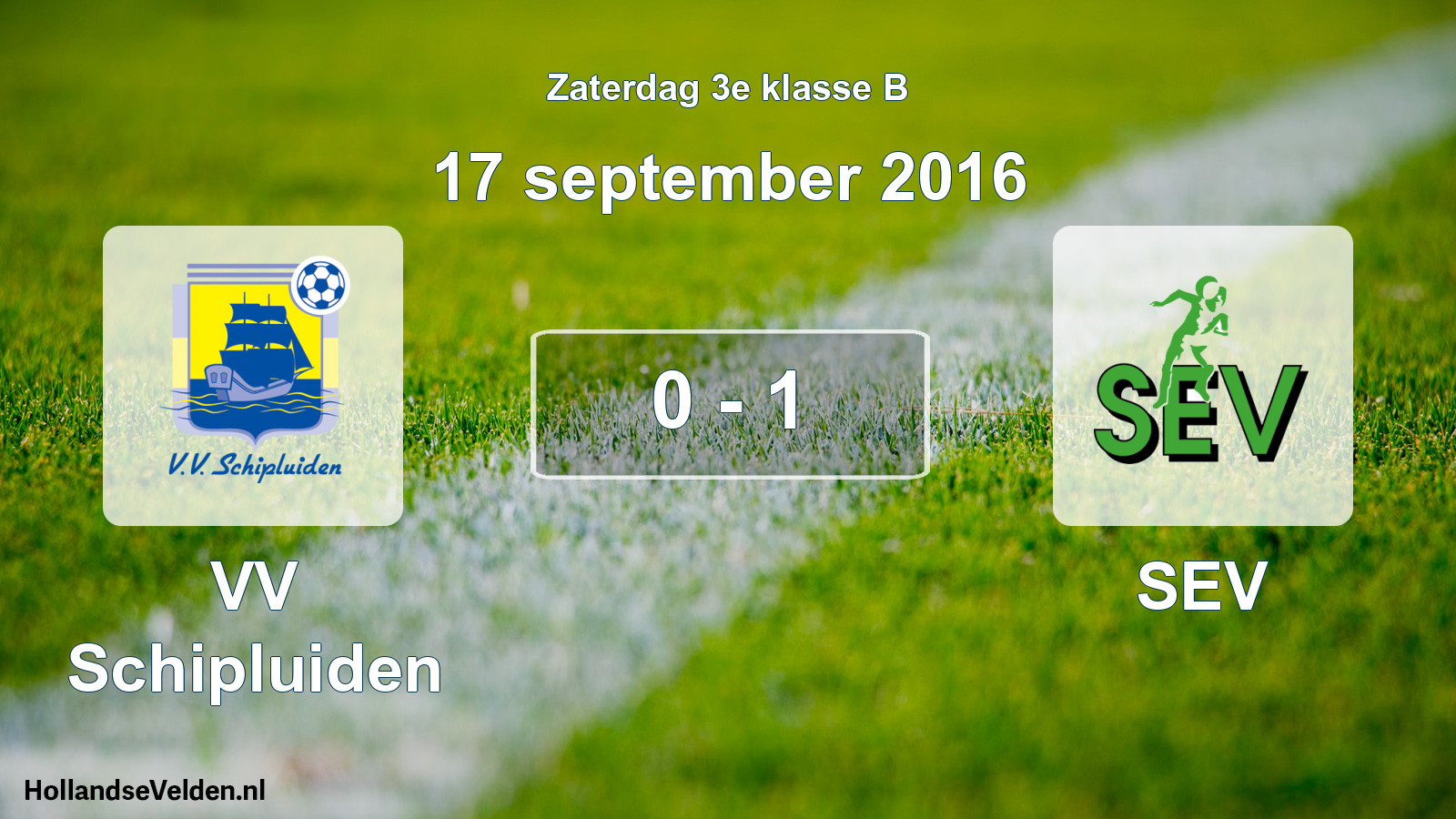 Total number of matches played: VV Schipluiden - SEV 0 - 1 (17 September 2016)