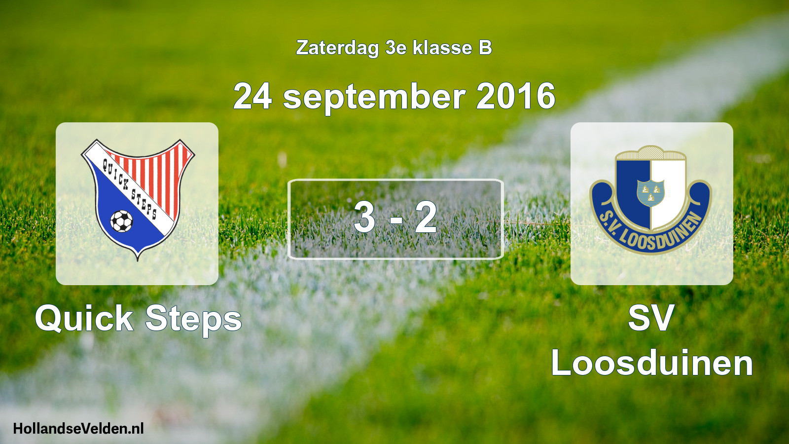 Total number of matches played: Quick Steps - SV Loosduinen 3 - 2 (24 September 2016)