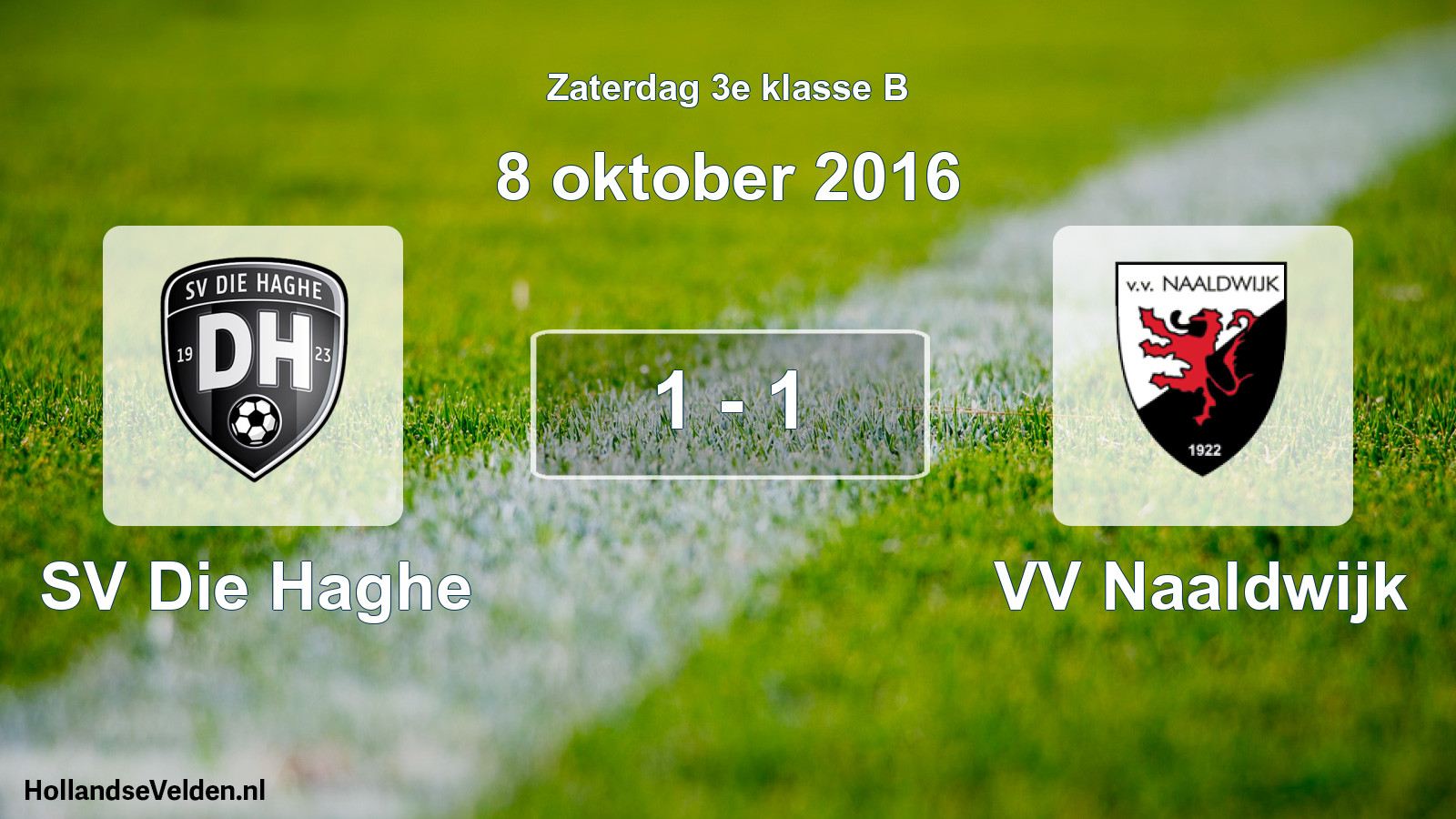 Total number of matches played: SV Die Haghe - VV Naaldwijk 1 - 1 (8 October 2016)