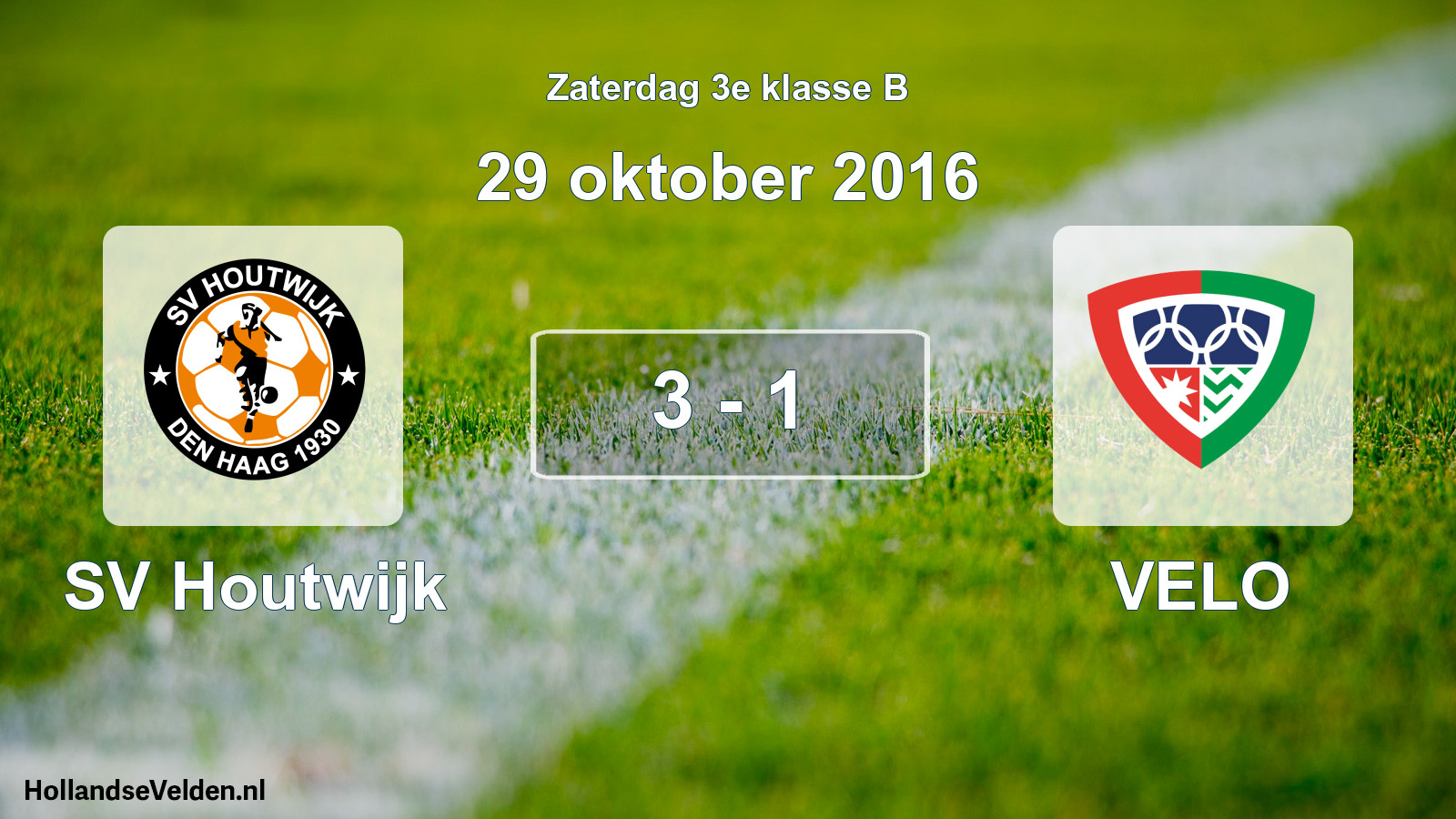 Total number of matches played: SV Houtwijk - VELO 3 - 1 (29 October 2016)