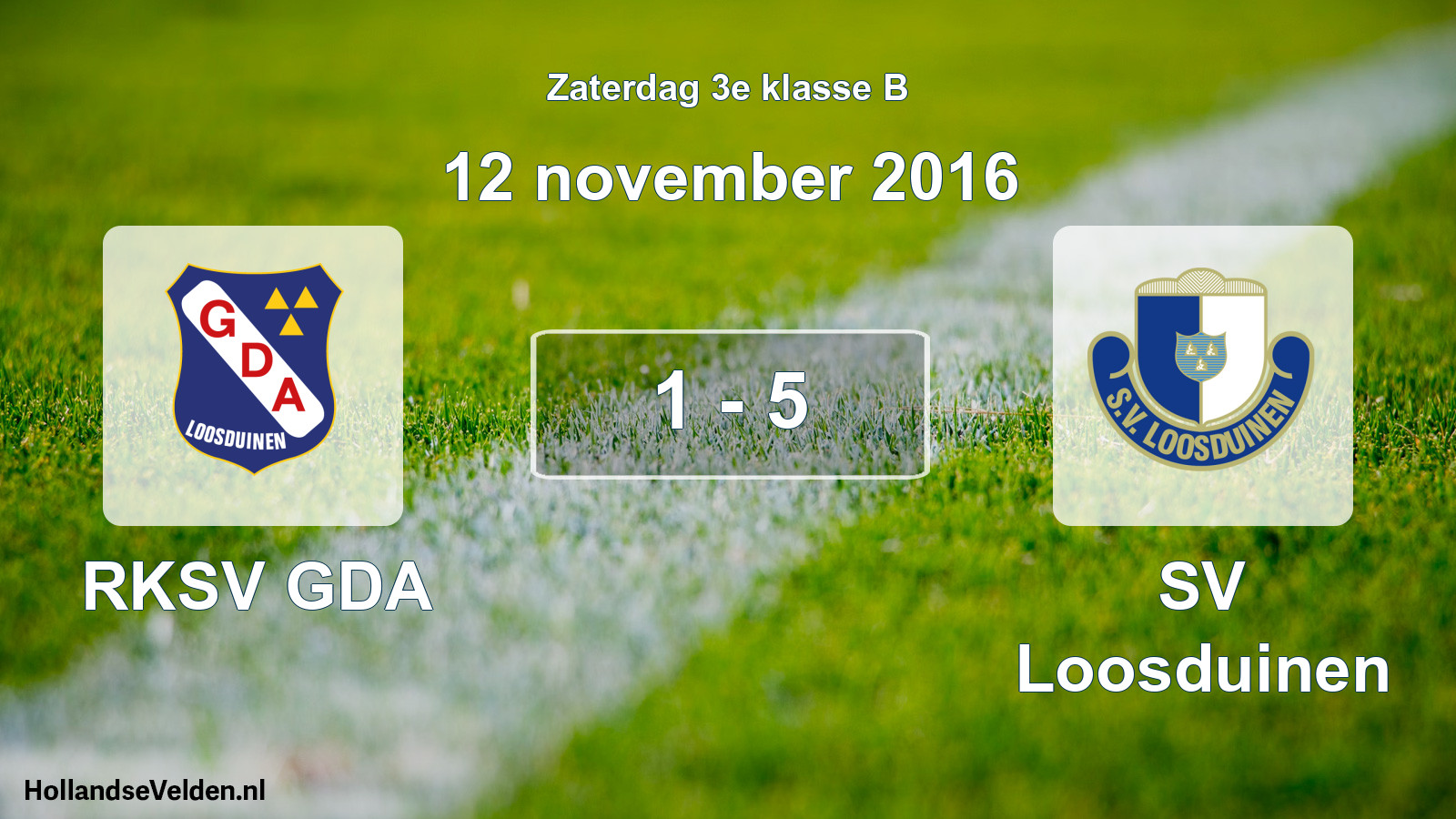 Total number of matches played: RKSV GDA - SV Loosduinen 1 - 5 (12 November 2016)