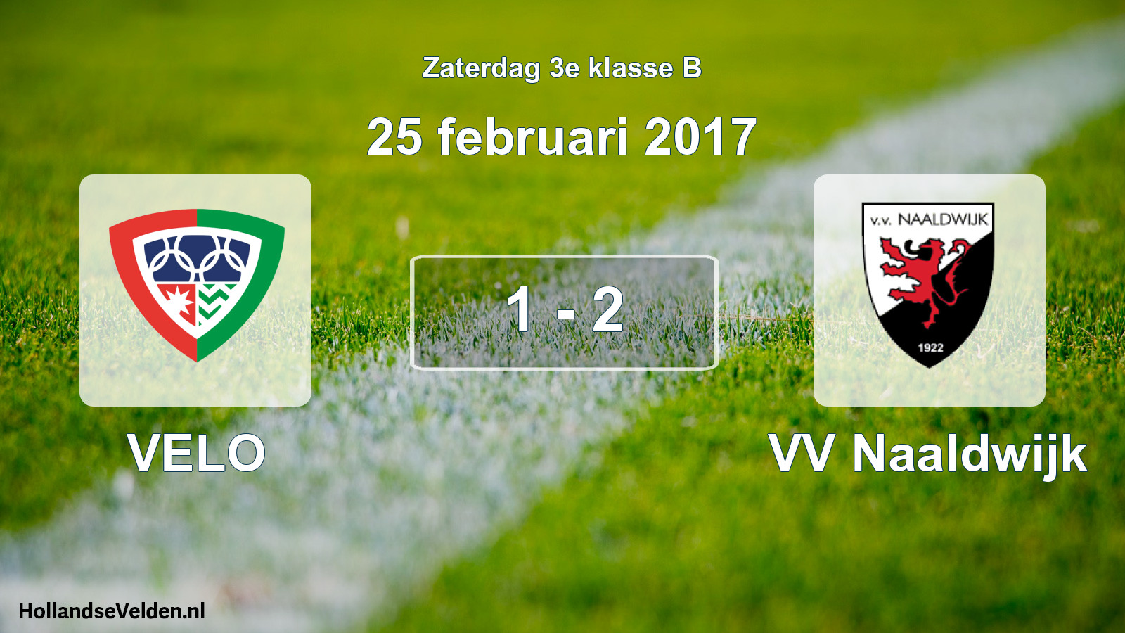 Total number of matches played: VELO - VV Naaldwijk 1 - 2 (25 February 2017)