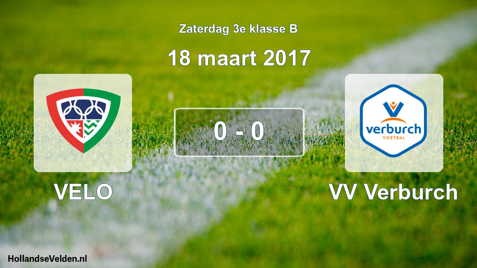 Total number of matches played: VELO - VV Verburch 0 - 0 (18 March 2017)