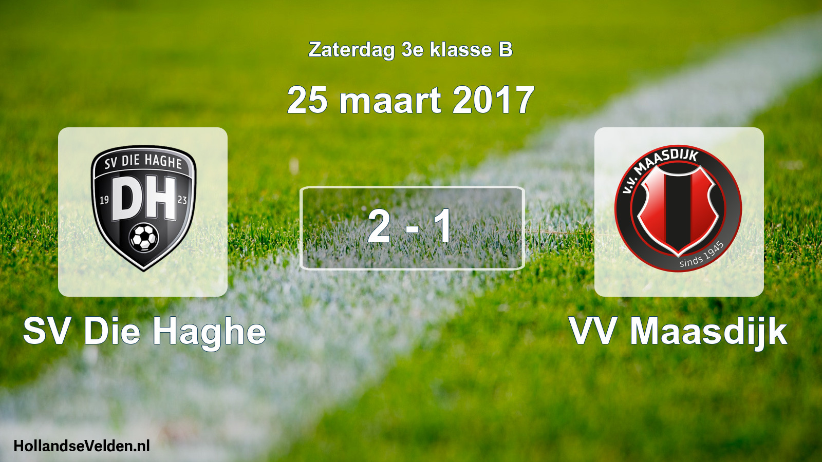 Total number of matches played: SV Die Haghe - VV Maasdijk 2 - 1 (25 March 2017)