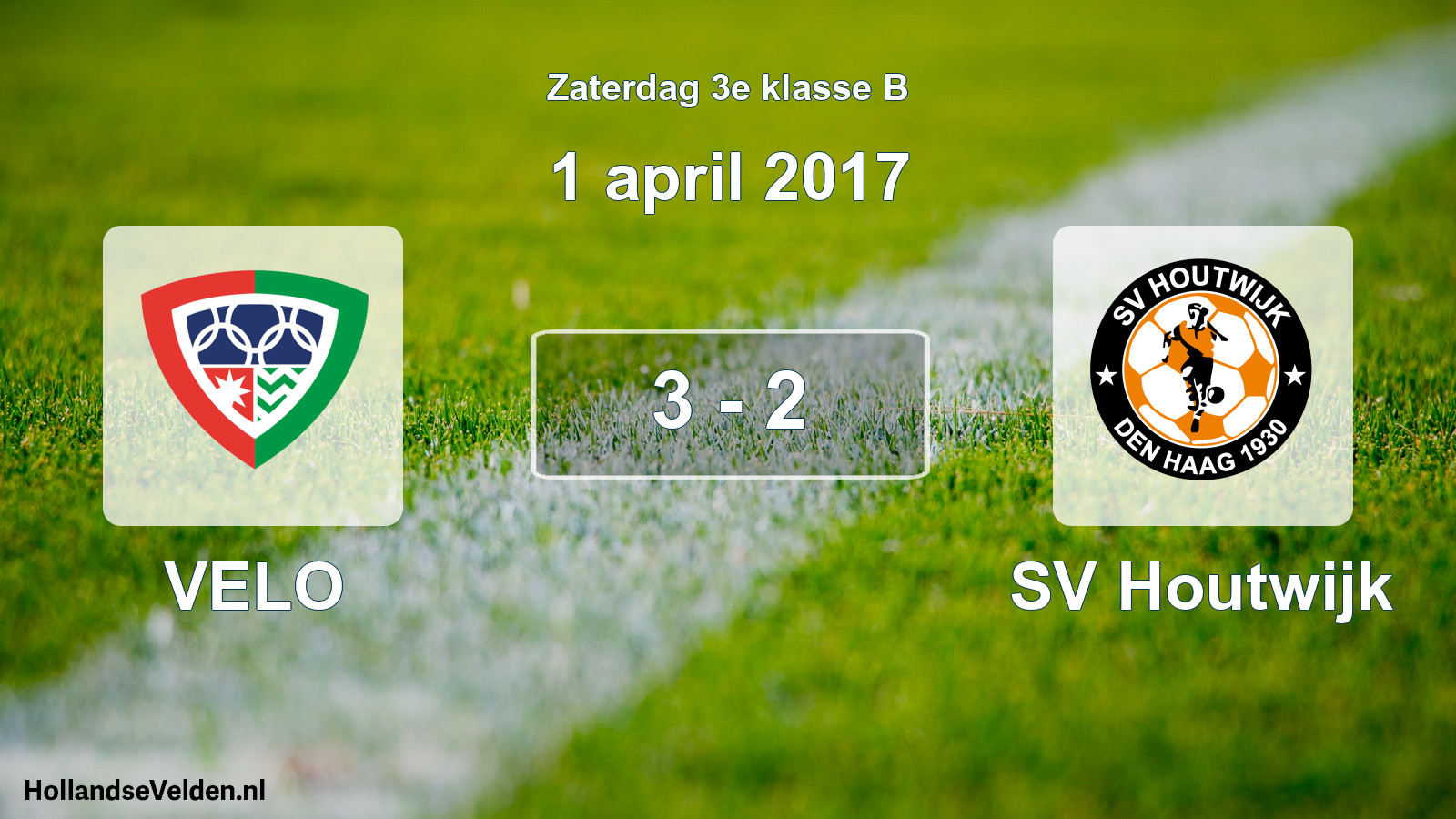 Total number of matches played: VELO - SV Houtwijk 3 - 2 (1 April 2017)