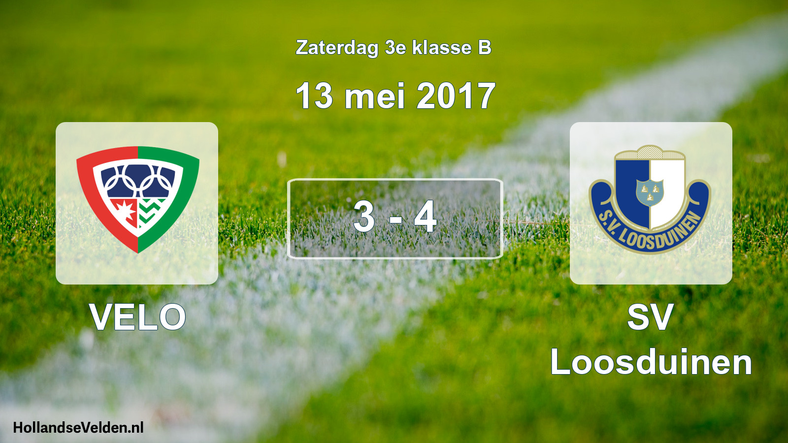 Total number of matches played: VELO - SV Loosduinen 3 - 4 (13 May 2017)
