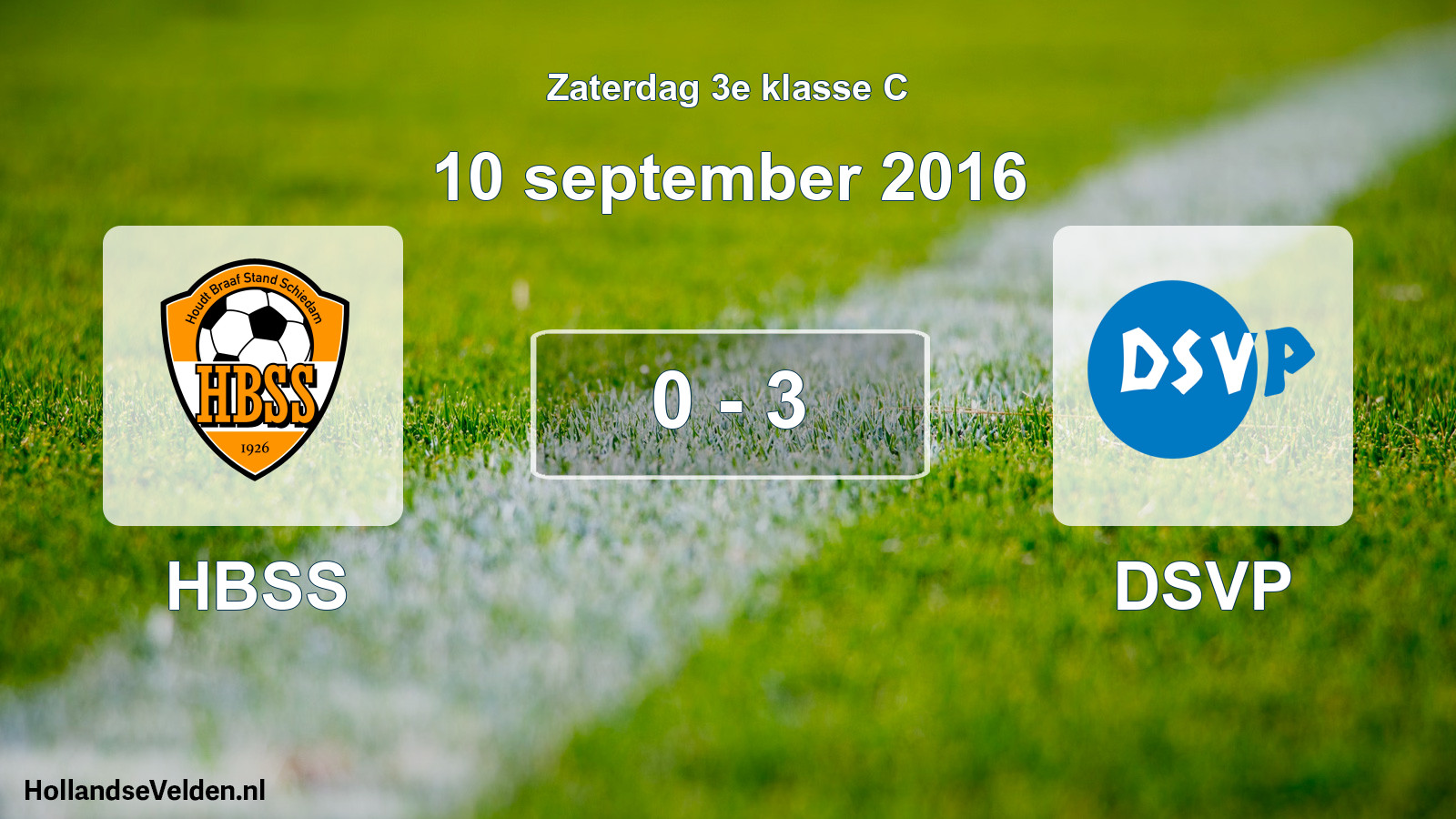 Total number of matches played: HBSS - DSVP 0 - 3 (10 September 2016)