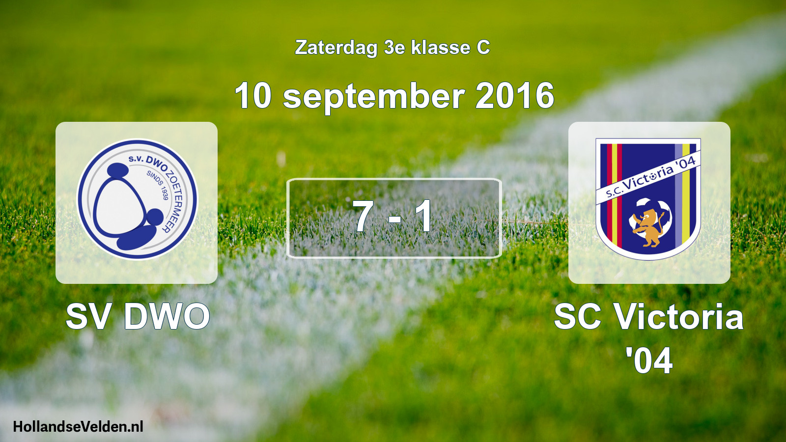 Total number of matches played: SV DWO - SC Victoria '04 7 - 1 (10 September 2016)