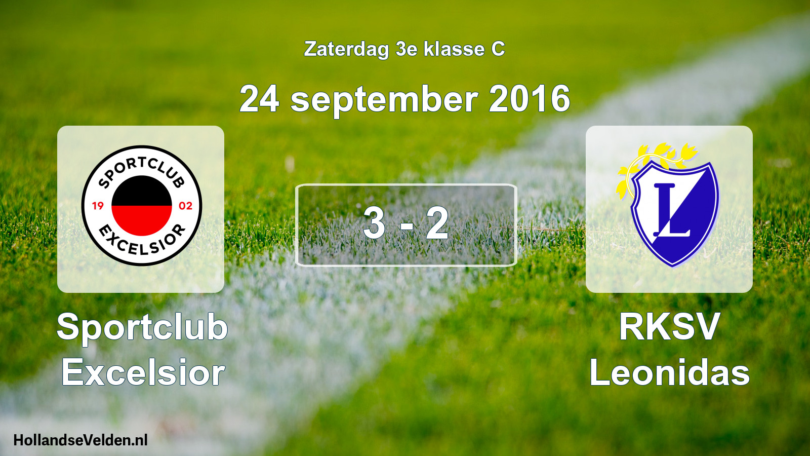 Total number of matches played: Sportclub Excelsior - RKSV Leonidas 3 - 2 (24 September 2016)