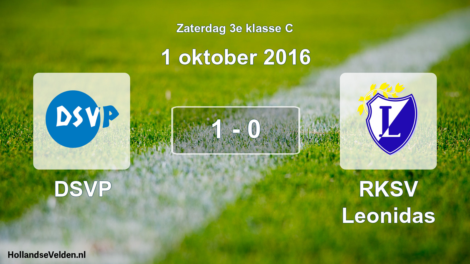 Total number of matches played: DSVP - RKSV Leonidas 1 - 0 (1 October 2016)