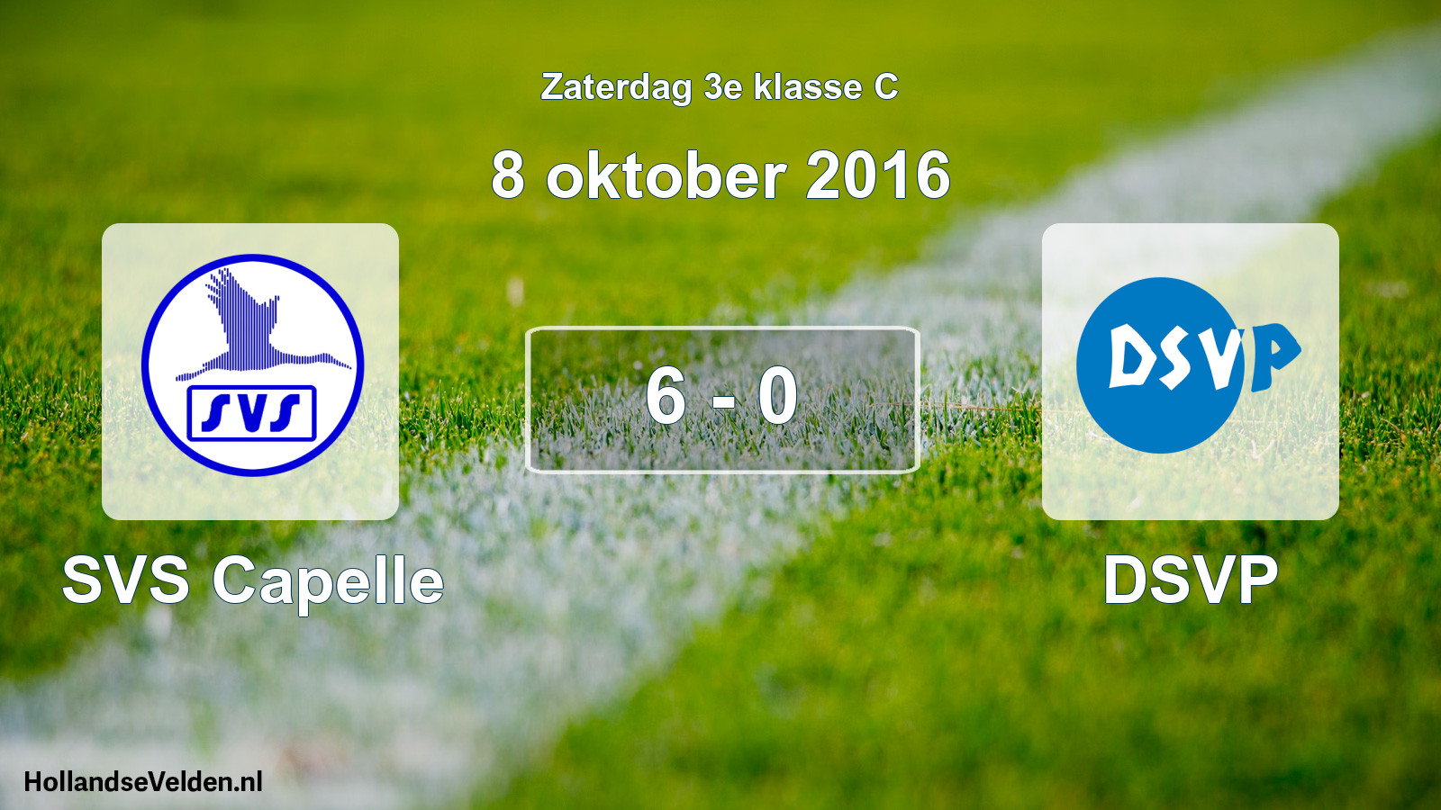 Total number of matches played: SVS Capelle - DSVP 6 - 0 (8 October 2016)