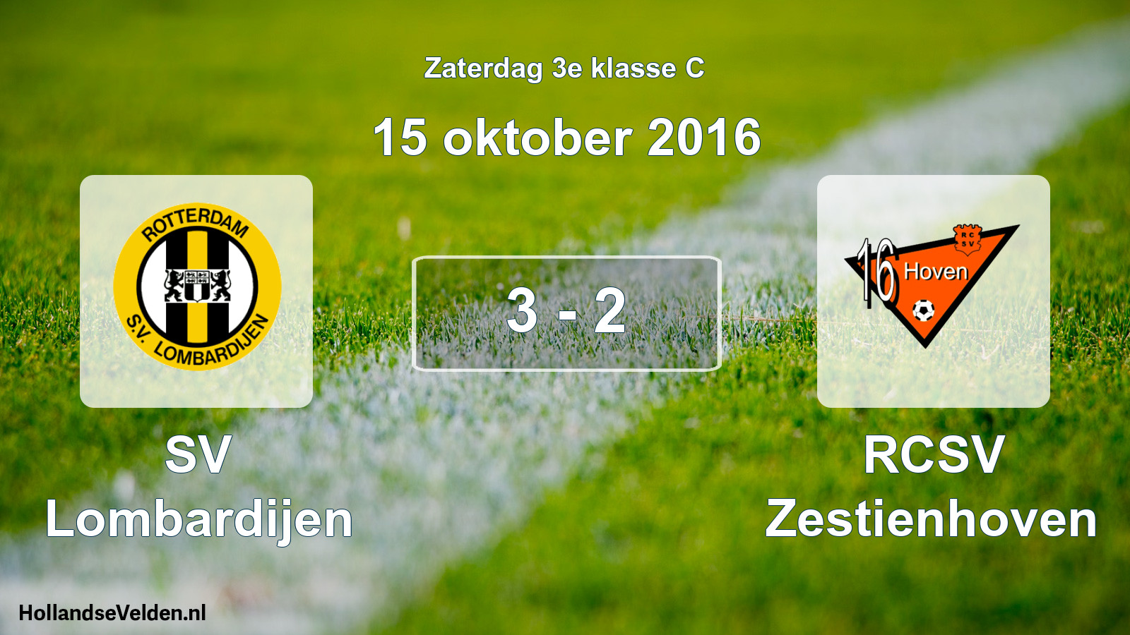 Total number of matches played: SV Lombardijen - RCSV Zestienhoven 3 - 2 (15 October 2016)