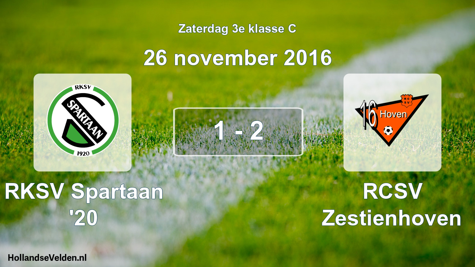 Total number of matches played: RKSV Spartaan '20 - RCSV Zestienhoven 1 - 2 (26 November 2016)